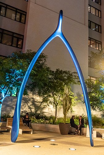 'Lucky Break' sculpture in Downtown LA in Oct, 2019.